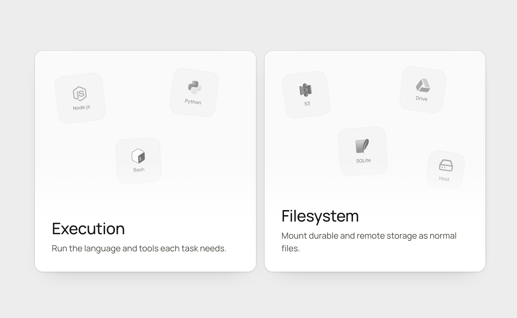 agentOS pillars: Execution and Filesystem